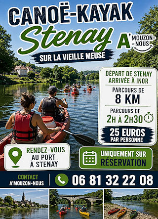 Canoé-Kayak Stenay-Mouzon tous les jours sur réservation